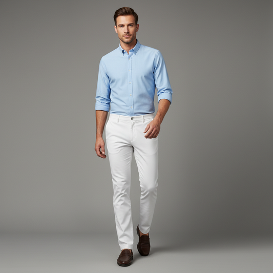 Albert Slim Fit Chinos | Men's Trousers in Breathable Fabric