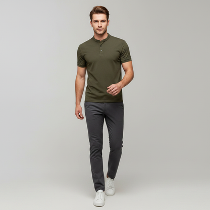 Men's Elegant Polo Shirt | Long Sleeve Casual Wear