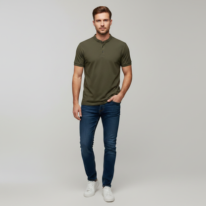 Men's Elegant Polo Shirt | Long Sleeve Casual Wear