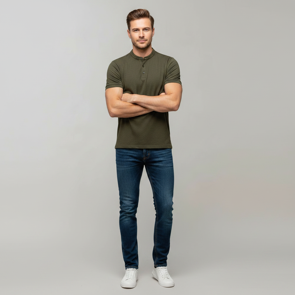 Men's Elegant Polo Shirt | Long Sleeve Casual Wear