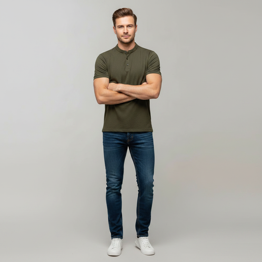 Men's Elegant Polo Shirt | Long Sleeve Casual Wear