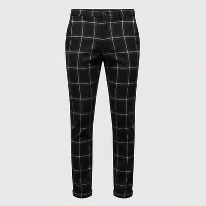 Sasha Checked Chinos | Men's Trousers for Casual Wear