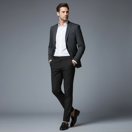 Saul | Men's Slim Fit Stretch Trousers