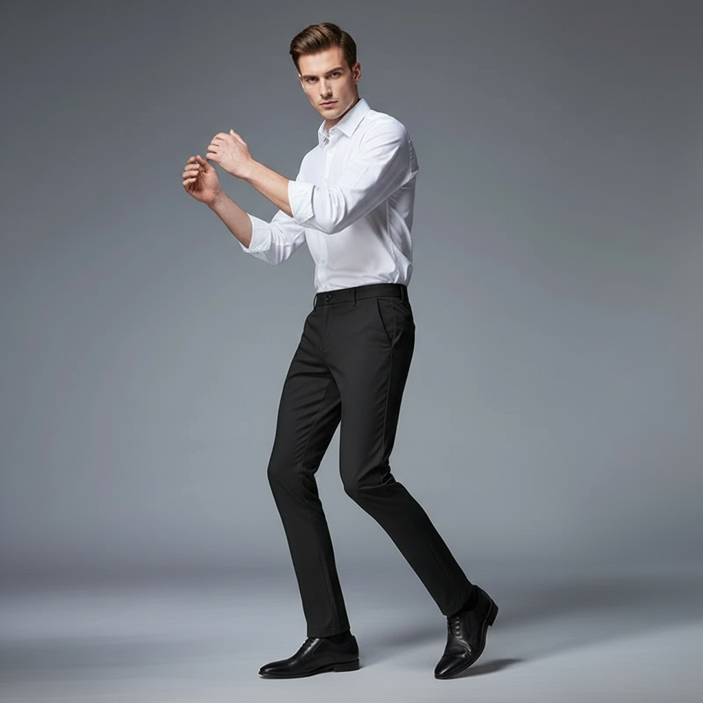 Saul | Men's Slim Fit Stretch Trousers